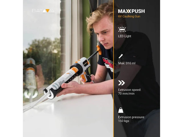 Batavia MAXXPUSH Caulking Gun with LED Light 6V (AA Batteries) – – Now available at MTN Shop UK.