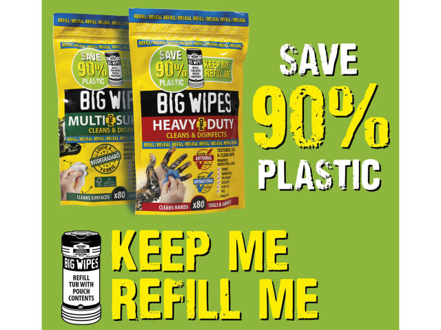 Big Wipes Heavy-Duty Pro+ Antiviral Wipes (Refill Pouch 80 Wipes) – – Now available at MTN Shop UK. - imagen 2