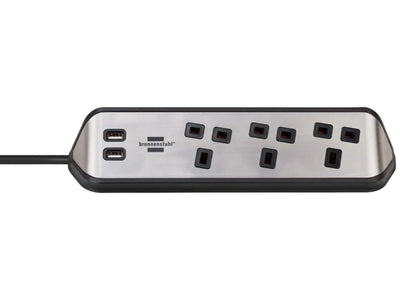 Brennenstuhl estilo Corner Extension Lead 240V 3-Gang 13A Black 2m – – Now available at MTN Shop UK.