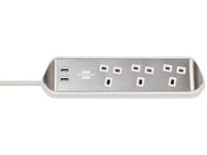 Brennenstuhl estilo Corner Extension Lead 240V 3-Gang 13A White 2m – – Now available at MTN Shop UK.