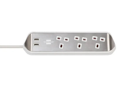 Brennenstuhl estilo Corner Extension Lead 240V 3-Gang 13A White 2m – – Now available at MTN Shop UK.