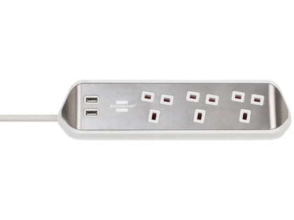 Brennenstuhl estilo Corner Extension Lead 240V 3-Gang 13A White 2m – – Now available at MTN Shop UK.