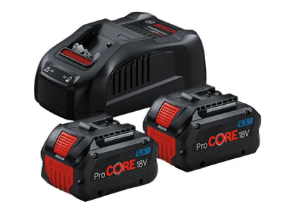 Bosch ProCORE18V 5.5Ah Batteries & Charger Starter Kit 18V – – Now available at MTN Shop UK.