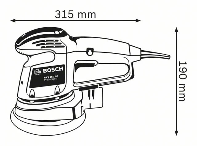 Bosch GEX 34-150 Professional Random Orbital Sander 150mm 340W 240V – – Now available at MTN Shop UK. - imagen 3
