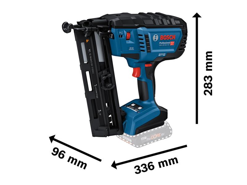 Bosch GNH18V-64-2M BL 16ga Finish Nailer Bare - imagen 3