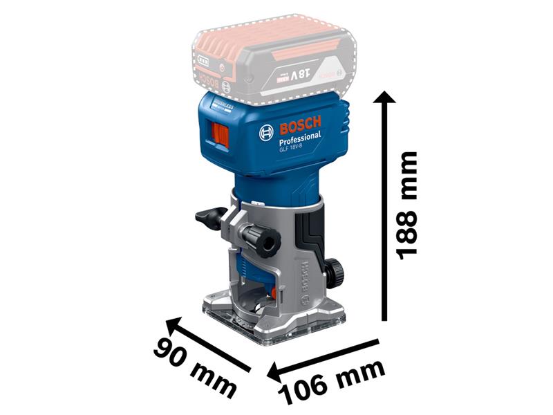 Bosch GLF 18V-8 Professional Palm Router 18V Bare Unit