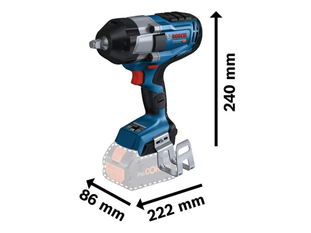 Bosch GDS 18V-1000 C Pro BITURBO Impact Wrench 18V Bare Unit – – Now available at MTN Shop UK. - imagen 3
