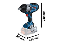 Bosch GDS 18V-1050 HC Pro BITURBO 3/4in Impact Wrench 18V Bare Unit – – Now available at MTN Shop UK.