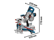 Bosch GCM 18V-216 Professional BITURBO Mitre Saw 18V Bare Unit – – Now available at MTN Shop UK. - imagen 3