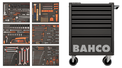 Bahco LARGE Tool Trolley General Purpose Tool Kit, 346 Piece