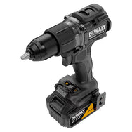 DEWALT 18V XR Mclaren Combi Drill c/w 1 x 5ah battery on a white background