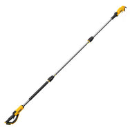 DeWalt DCMPP569N XR Pole Pruner 18V bare unit extended side view showing segmented pole sections, metal branch hook, and 5-position articulating head - imagen 3