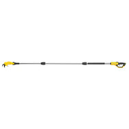 DeWalt DCMPP569N XR Pole Pruner 18V bare unit left side view showing pole segments and coated non-stick cutting blade at articulating head - imagen 5