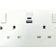 Dencon Switched Socket 2-Gang + 2 USB A/C Ports 13A