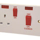 Dencon Double Pole Switch 45A with Switched Socket 13A