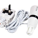Dencon Bottle B22 Lamp Adaptor with Flex & Plug
