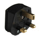 Dencon 3 Pin Rubber Plug 13A Black