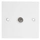 Dencon Single Flush Coax TV Socket White