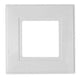 Dencon White Finger Plate 1-Gang (Pack of 2)