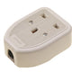 Dencon Rubber Trailing Socket 13A 1-Gang White