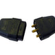 Dencon 3 Pin Rubber Connector Plug 10A Black