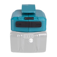 Makita - Makita DECADP05 LXT Charging Adaptor - USB power adapter with dual ports, teal color. - imagen 2