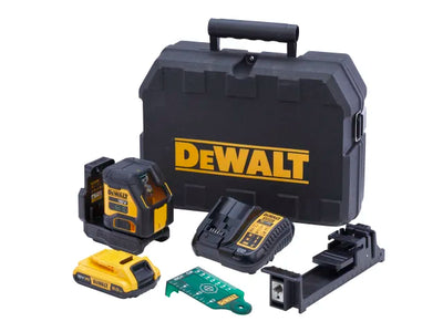 DEWALT DCLE34021D1 XR Compact Cross Line Green Laser 18V 1 x 2.0Ah Li-ion – – Now available at MTN Shop UK.