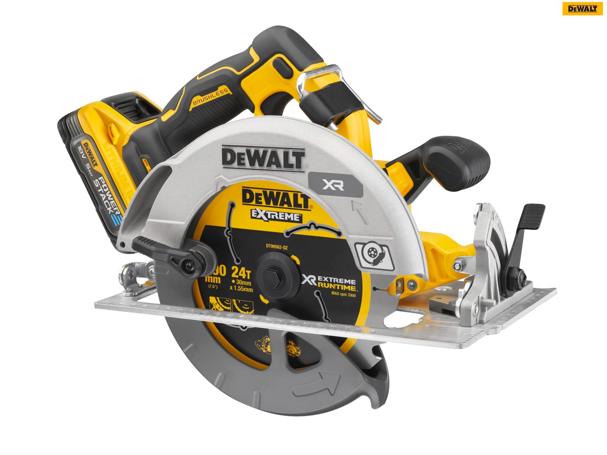 DeWalt DCS573H2T XR Advantage Circular Saw 190mm 18V 2 x 5.0Ah POWERSTACK Li-ion – – Now available at MTN Shop UK. - imagen 4