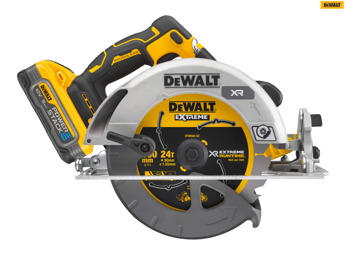 DeWalt DCS573H2T XR Advantage Circular Saw 190mm 18V 2 x 5.0Ah POWERSTACK Li-ion – – Now available at MTN Shop UK. - imagen 2