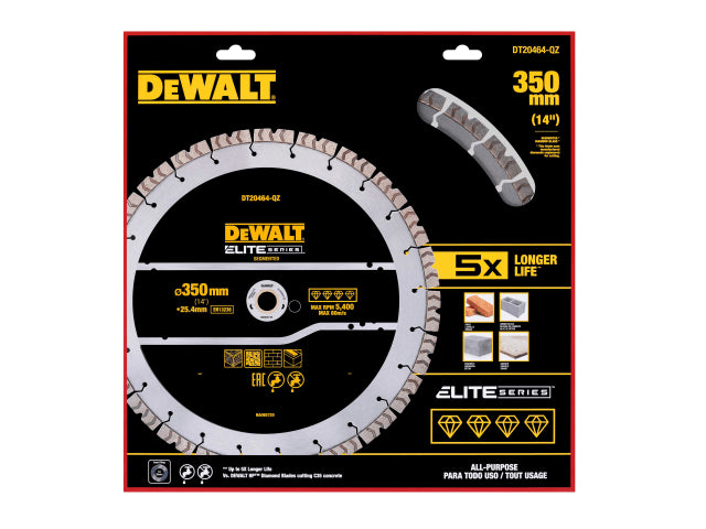 DEWALT ELITE SERIES™ All Purpose Diamond Segmented Wheel 350 x 25.4mm – – Now available at MTN Shop UK. - imagen 2