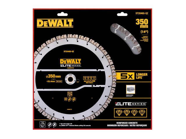 DEWALT ELITE SERIES™ Rebar Concrete Diamond Wheel 350 x 25.4mm – – Now available at MTN Shop UK. - imagen 3