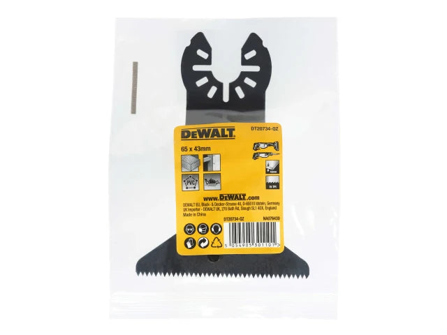 DEWALT DT20734 Fastcut Wide Wood Multi-tool Blade 65 x 43mm – – Now available at MTN Shop UK. - imagen 3