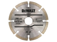 DeWALT Power Tools DT3701 Segmented Diamond Cutting Disc 115 x 22.23mm