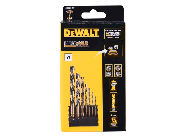DEWALT DT20620 BLACK&GOLD HSS Drill Set, 7 Piece – – Now available at MTN Shop UK. - imagen 2