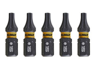 DeWALT Power Tools EXTREME FlexTORQ Bits T15 x 25mm (Pack 5)