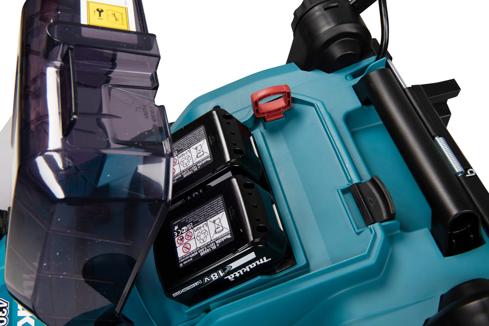 Makita - Makita DLM432 LXT Lawnmower 43cm - Dual battery compartment in teal cordless power tool. - imagen 4