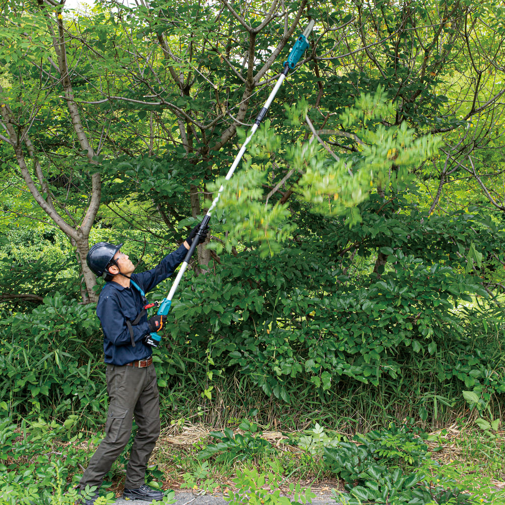Makita - Makita DUA200RT LXT Pole Saw 18V 1 x 5.0Ah Li-ion - Telescopic pole saw trimming tree branches outdoors. - imagen 9