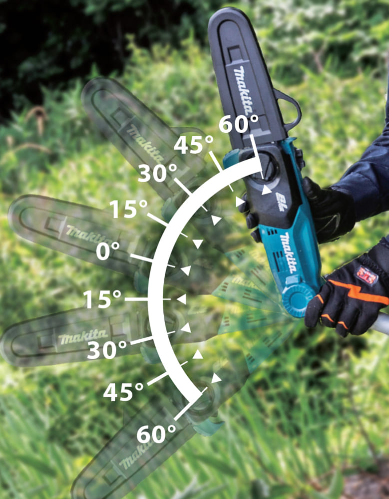 Makita - Makita DUA200RT LXT Pole Saw 18V 1 x 5.0Ah Li-ion - Cordless chainsaw with adjustable angle cutting feature. - imagen 5