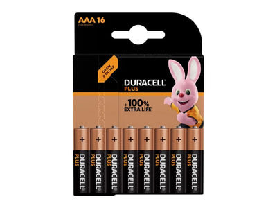 Duracell AAA Cell +100% Plus Power Batteries (Pack 16) – – Now available at MTN Shop UK.