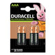 Duracell AAA Cell 750Mah Rechargeable Batteries (Pack 4)