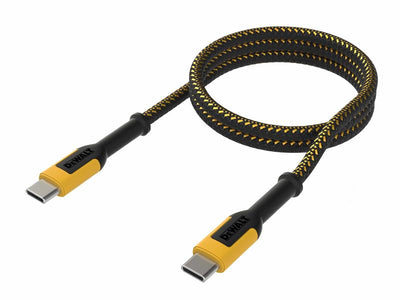 DEWALT Telecoms USB C to USB C 100W Reinforced Charging Cable 1.2m (4ft)