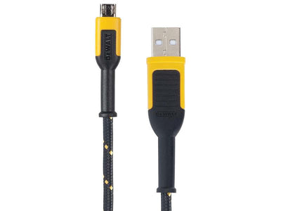 DEWALT Telecoms USB A to USB-Micro Reinforced Charging Cable 1.8m (6ft)