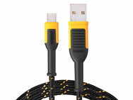 DEWALT Telecoms USB A to USB C Reinforced Charging Cable 3m (10ft)