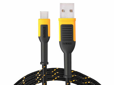 DEWALT Telecoms USB A to USB C Reinforced Charging Cable 3m (10ft)
