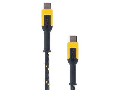 DEWALT Telecoms USB C to USB C Reinforced Charging Cable 1.8m (6ft)