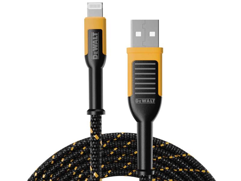 DEWALT Telecoms USB A to Lightning® Reinforced Charging Cable 1.2m (4ft)