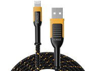 DEWALT Telecoms USB A to Lightning® Reinforced Charging Cable 1.2m (4ft)