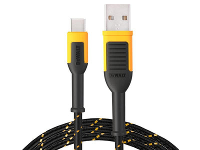 DEWALT Telecoms USB A to USB C Reinforced Charging Cable 1.2m (4ft)