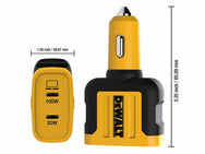 DEWALT Telecoms 2-Port PPS PD Car Charger 120W - imagen 2