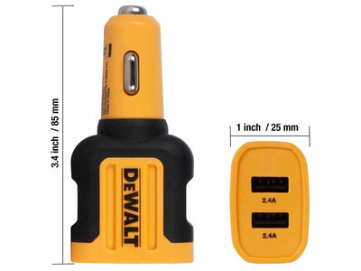 DEWALT Telecoms 2-Port Mobile USB Charger 24W